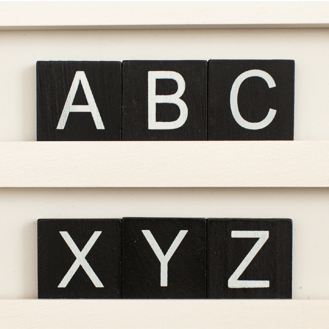 Standard Tile Letter Set for Tile Boards