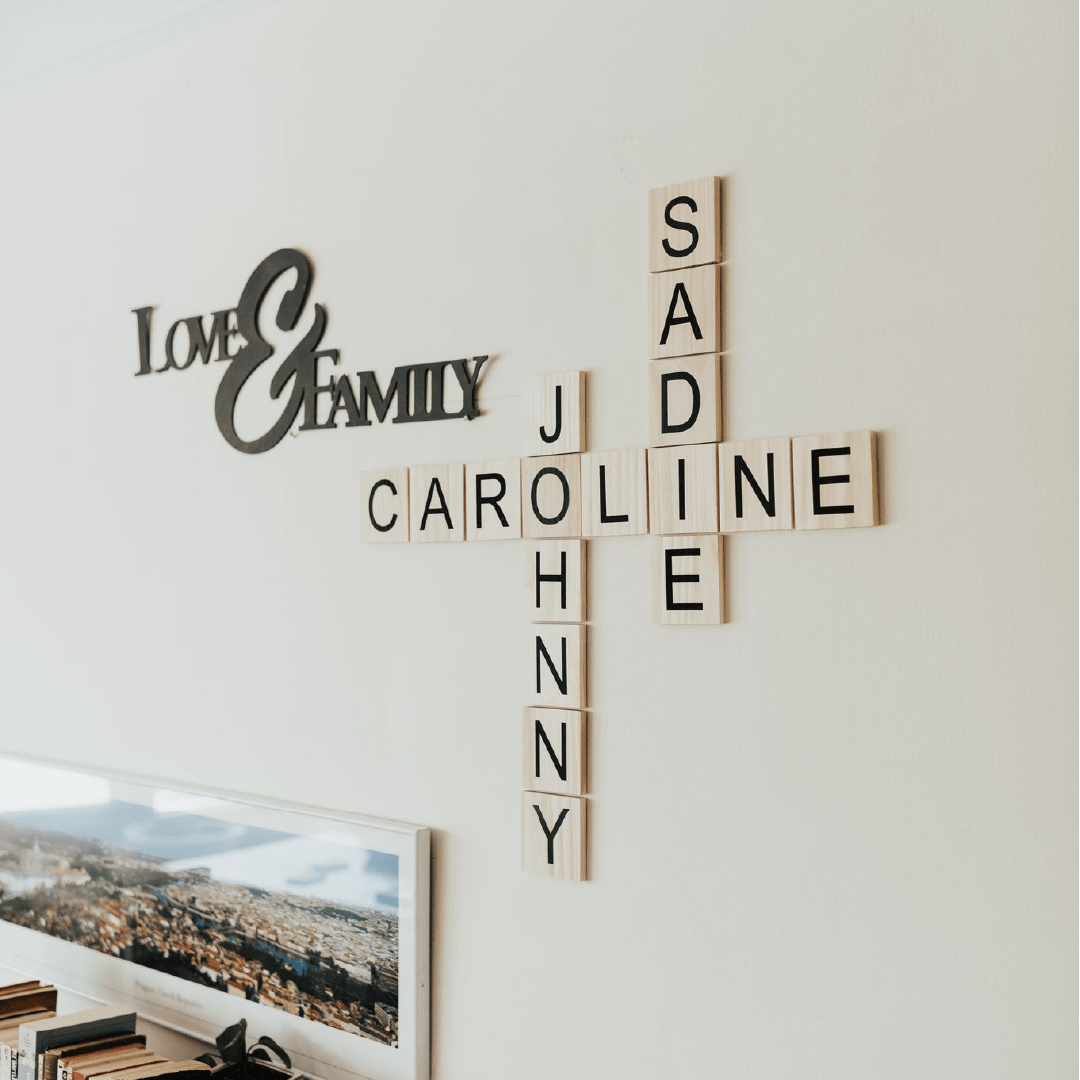 "Love & Family" Metal Wall Sign