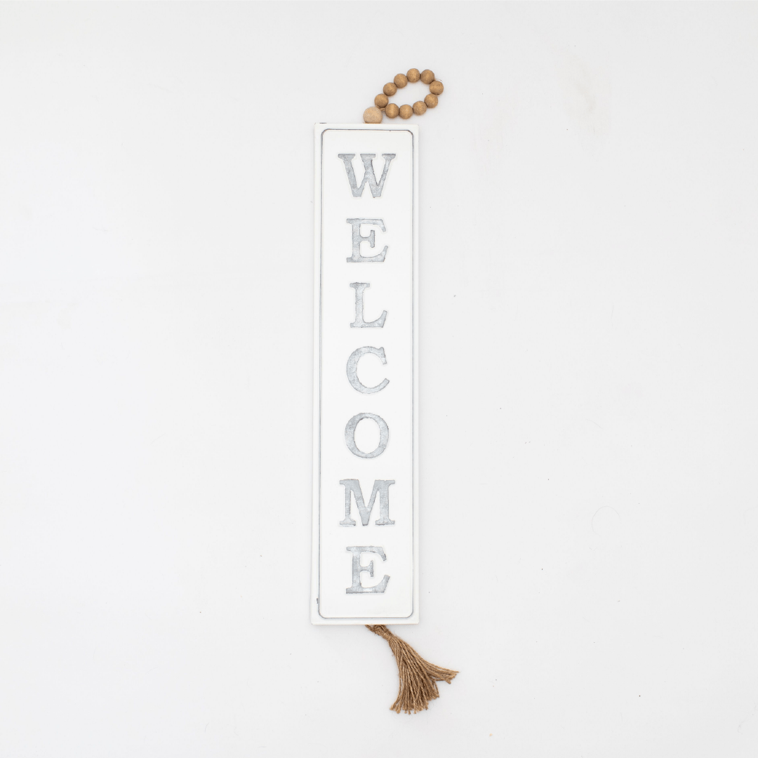 "Welcome" Metal Wall Sign