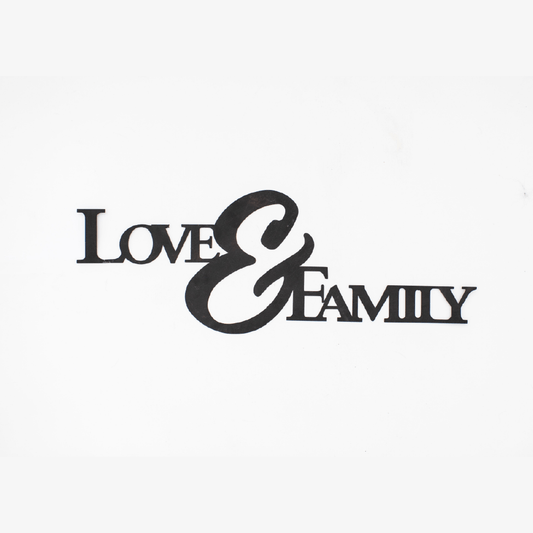 "Love & Family" Metal Wall Sign